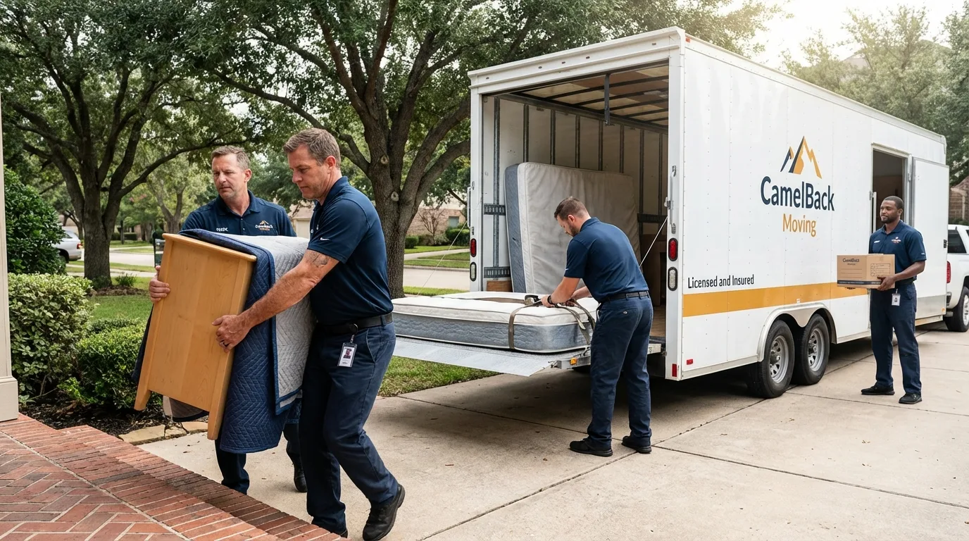 Crew loading residential truck for cross-state move from Salt Lake City, UT